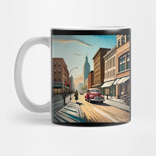 New York retro - Vintage Drawing Style Mug